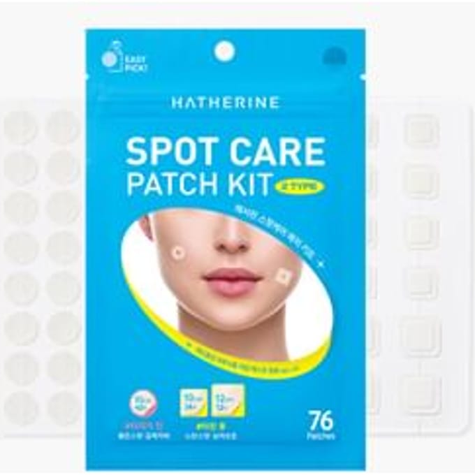 [HATHERINE] Kit de patchs pour soins localisés (Duo de patchs ponctuels 2 types) 76 patchs blue