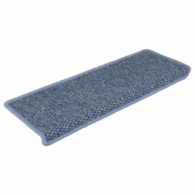 vidaXL - Trapmatten - zelfklevend - 15 - st - sisal-look - 65x21x4 - cm - blauw