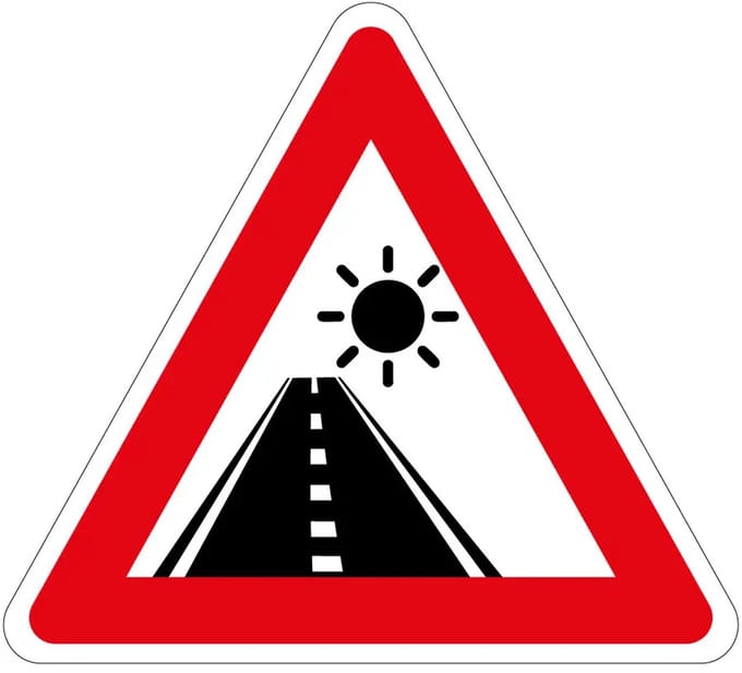 Laagstaande zon sticker | 20 cm