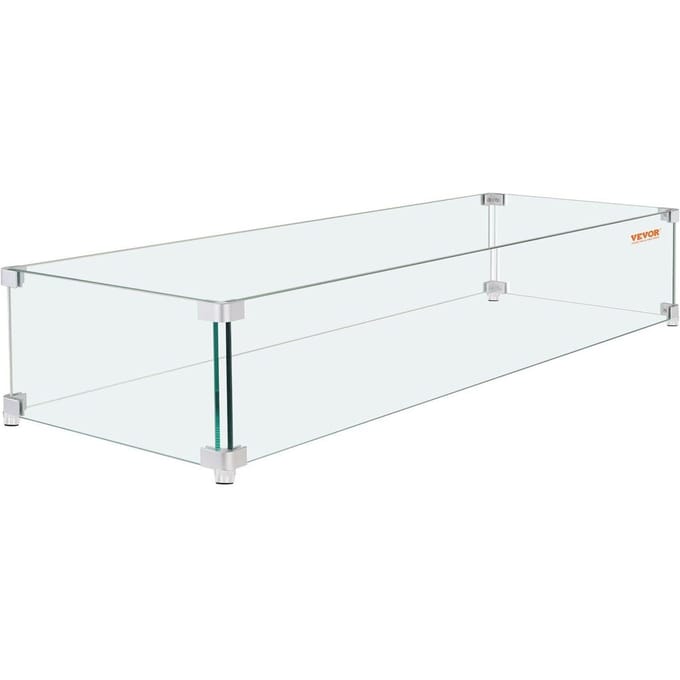 Vuurplaats Windscherm Gehard Glas Vlam Beschermer 38x10.5x6 inch Windscherm