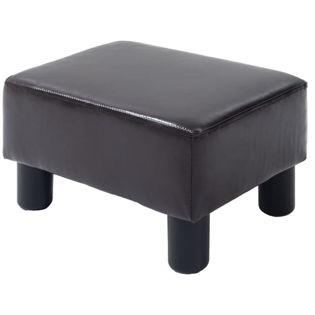 4goodz Hocker met kunstleer design koffie 833-666v71