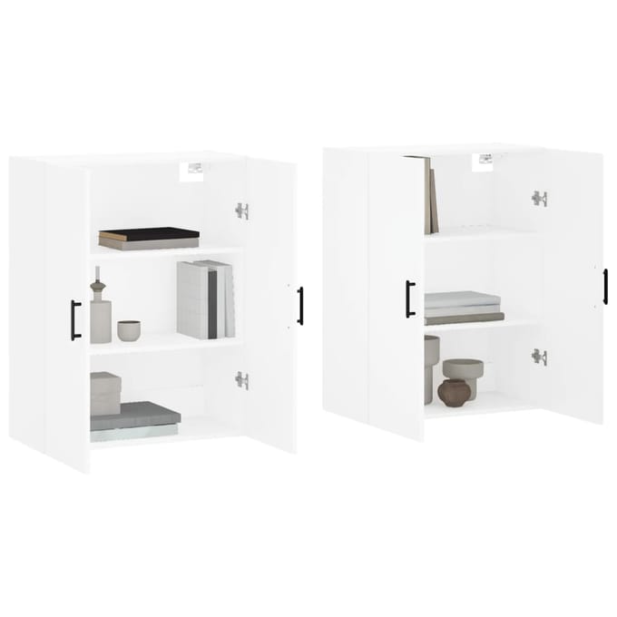 vidaXL - Hangkasten - 2 - st - 69,5x34x90 - cm - wit