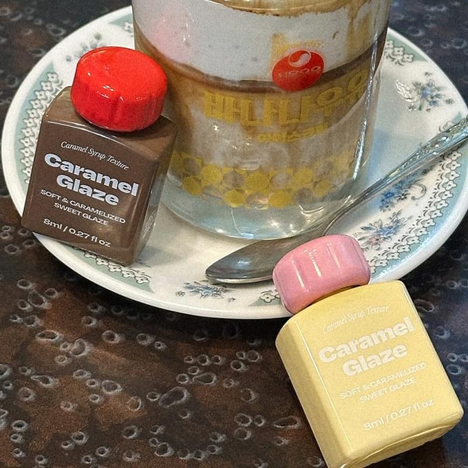 Ensemble de Gloss à Lèvres Stéréo Caramel Glacé Alternatif – 4 Couleurs 02 Vanilla Rose ×1 gray