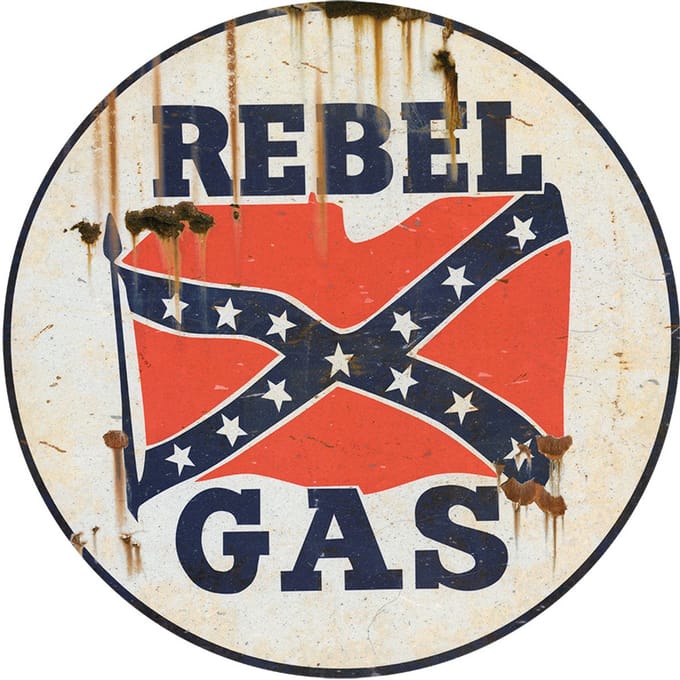 Signs USA - wandbord - Rebel Gas - Rond 35 cm