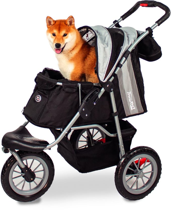 InnoPet Hondenbuggy Comfort EFA Eco Black / Silver Grey.
