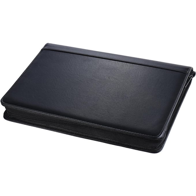 Multifunctionele Professionele Zakelijke Portfolio Padfolio Map Documentenmap Organizer A4 PU Leer Rits Sluiting gray