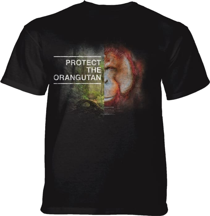 T-shirt Protect Orangutan Black L