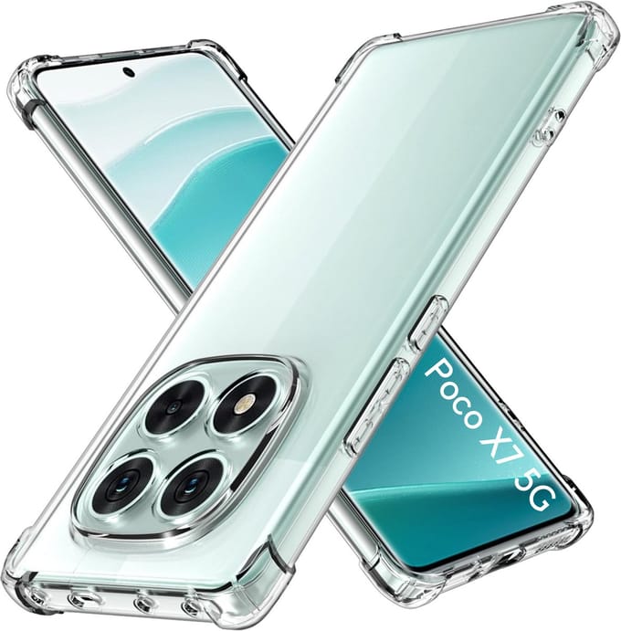 Hoesje voor Xiaomi Poco X7 5G backcover Shockproof siliconen Transparant