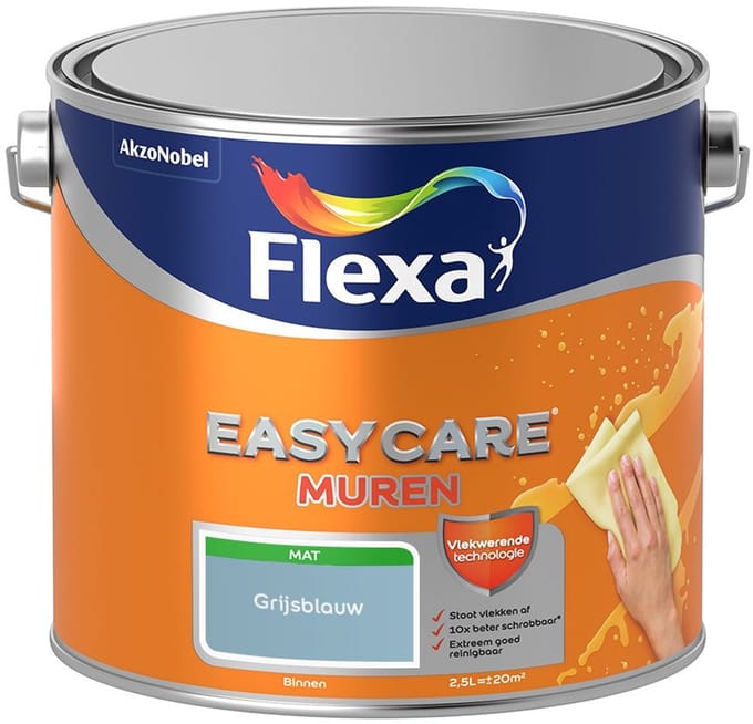 Flexa - Easycare Muren - Grijsblauw - Mengverf - 2,5 L