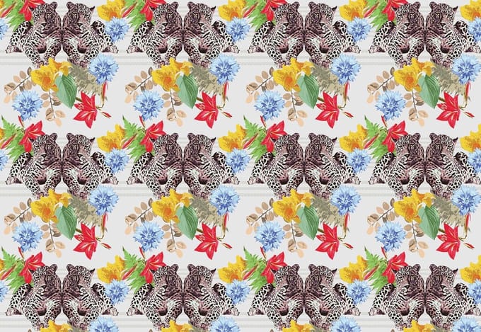 Fotobehang Cheetah Abstract | XL - 208cm x 146cm | 130g/m2 Vlies