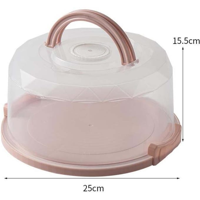 8 Inch Portable Cake Box Dessert Translucent Box Refrigerator Fresh-keeping Box Outdoor Food Storage Container Box Reusable Portable Packing Box rose