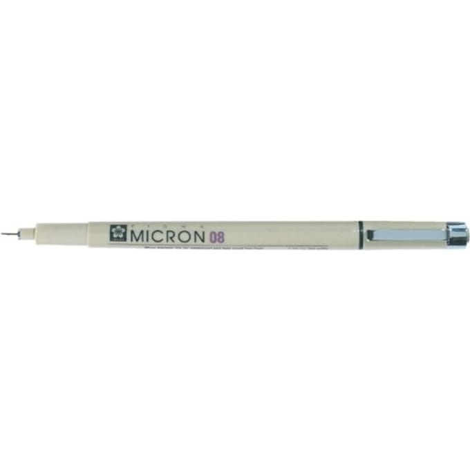 Fineliner sakura pigma micron 08 0.5mm zwart