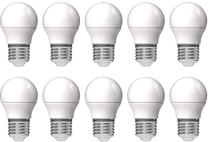 Avide E27 LED Lamp 4.5W - 470lm - 6400K - Koel Wit - LED Mini Globe P45 - Vervangt 40W Gloeilamp - 10 stuks