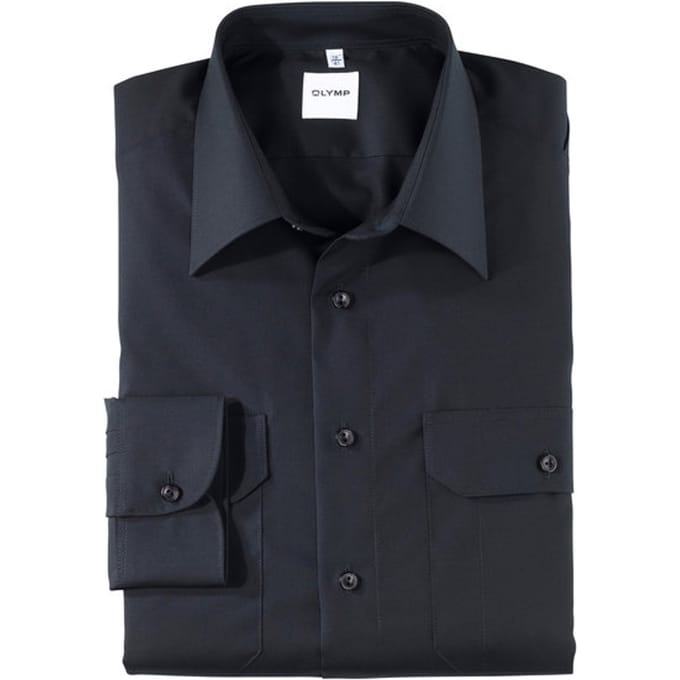OLYMP Brandweer Overhemd, Modern Fit, Kent, Marineblauw