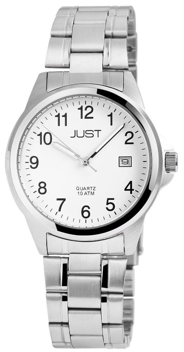 JUST herenhorloge roestvrij staal Baroon, datumweergave