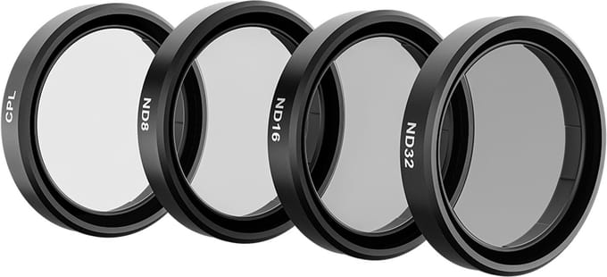 TELESIN CPL ND8 ND16 ND32 UV VND Lens Set Aluminium Alloy Frame voor DJI OSMO Action 3 4 5pro CPL ND Quick Release Filter Set