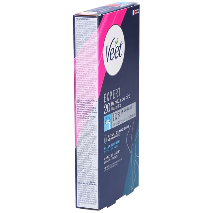 Veet Expert Ontharingsstrips - Lichaam & benen - Gevoelige huid - 20 stuks