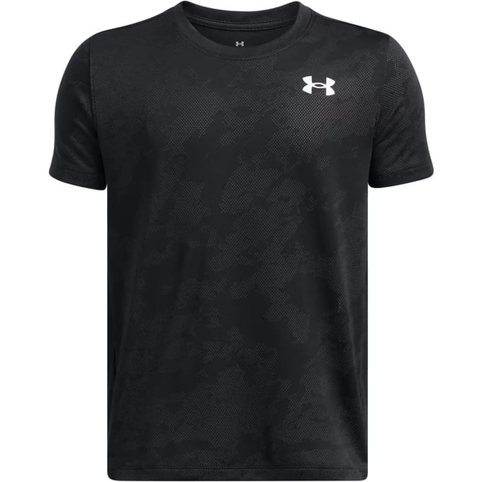 Under Armour Tech T-shirts Kinder - Zwart - Maat 122 - 127 CM - Poly Jersey