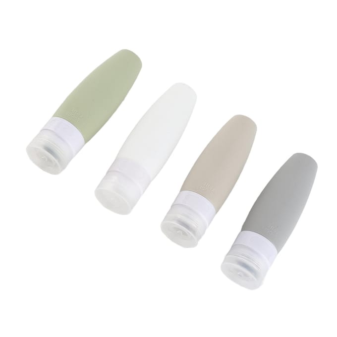 Lege Dispenserfles Siliconen Herbruikbare Container Shampoo Douchegel Reisflesje 90ml white