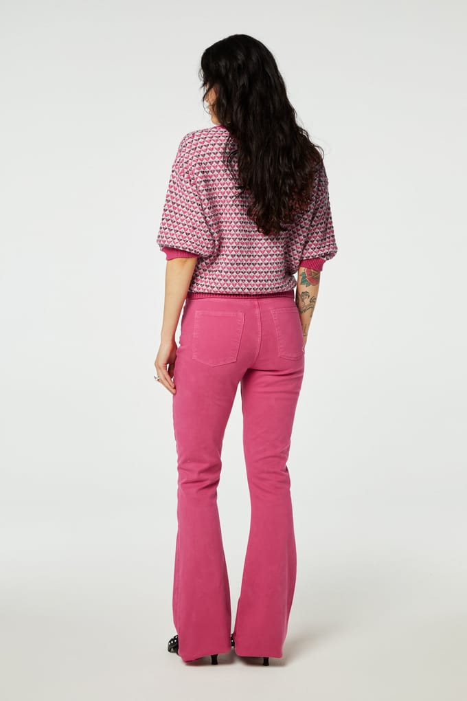 Fabienne Chapot Rose Pullover Pink Candy Maat: M | Gebreide Truien Outlet | Dames | Roze