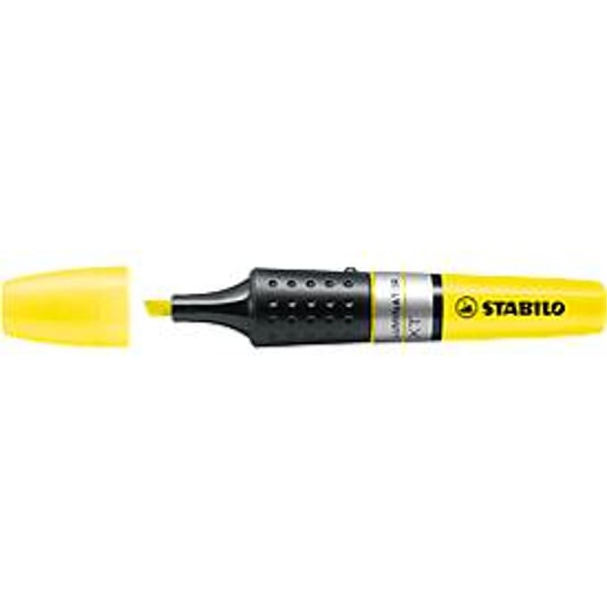 STABILO LUMINATOR - Markeerstift - Geel - Extra Grote Inkttank - Doos Met 5 Stuks