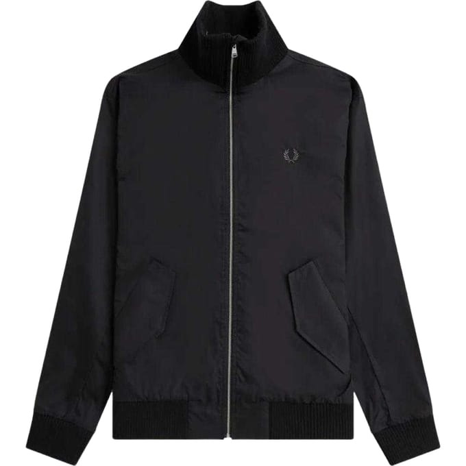 Fred Perry Heren Geribd Tennis Bomberjack (Zwart)