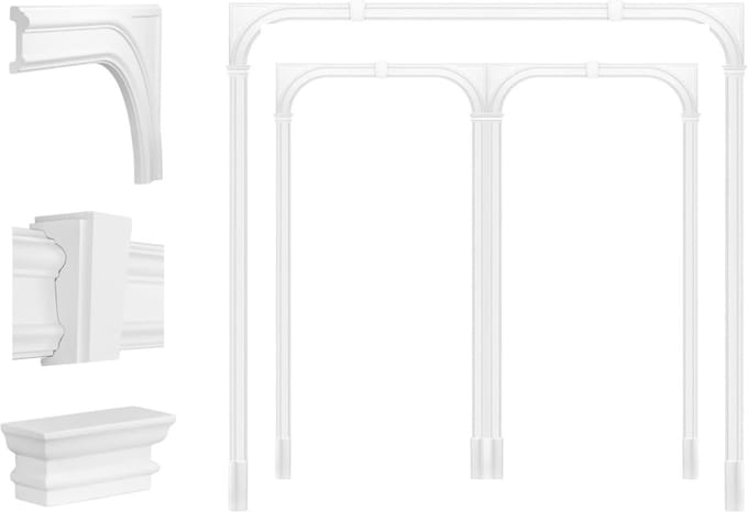Deurkozijn Set - Deurranden - Woonruimte Verfraaien - Overschilderbaar - 60 x 223 mm - Wit