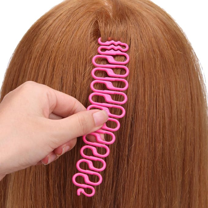 Frans haarvlechtgereedschap Weave Spons Haarvlechter Roller Haar Twist Styling Tool DIY-accessoires zwart