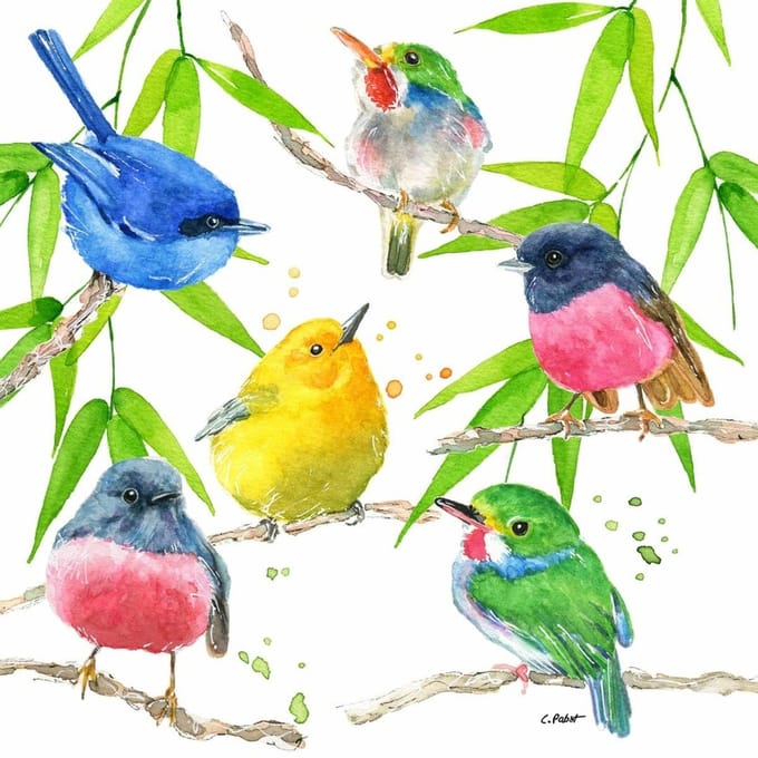 PPD - Lunch servetten - Bird Paradise