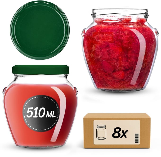 KADAX Amphora Jar fi82 510ml + deksel wz9 Groen
