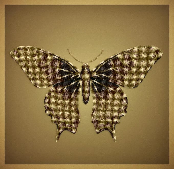 MiniArt Crafts, Golden Butterfly, 40x40 cm (nivo: moeilijk)