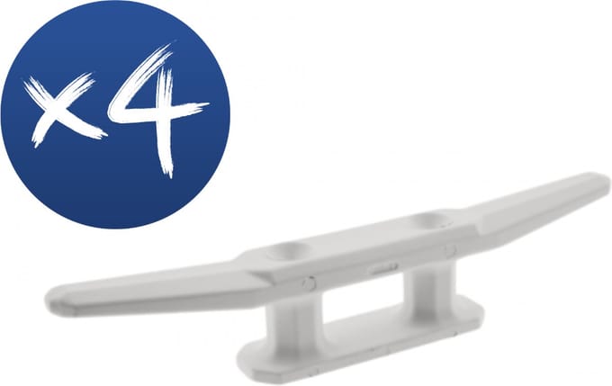4 Stuks - Kunststof kikker Wit - 208x27x42mm - HOH 52mm