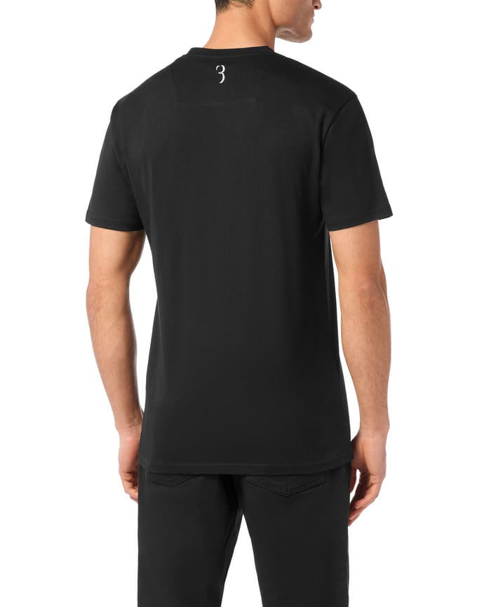 Geborduurd rond hals T-shirt Crest