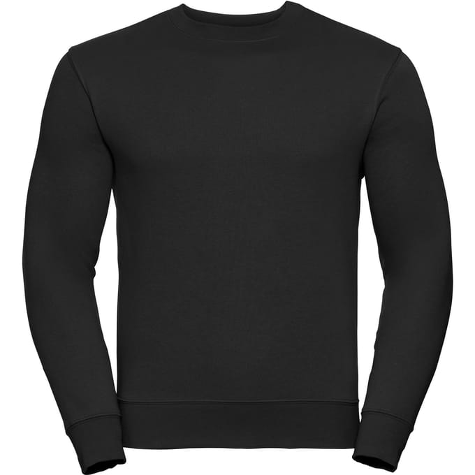 Russell Heren Authentieke Sweatshirt (Slimmer Cut) (Zwart)