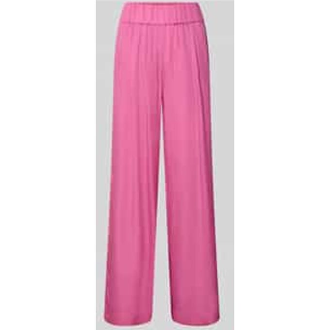Wide leg stoffen broek met elastische band