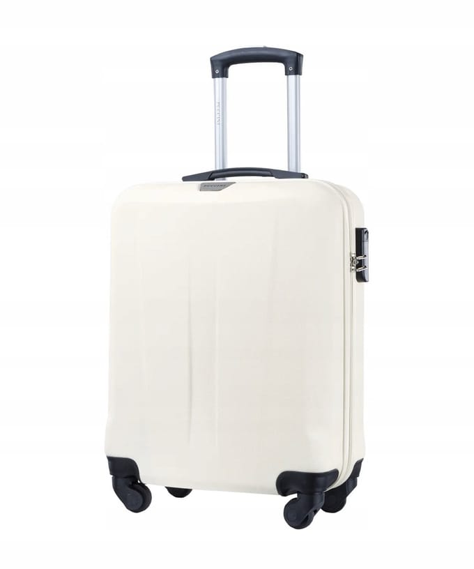 Puccini Paris handbagagekoffer wit ABS 55x40x20 cm