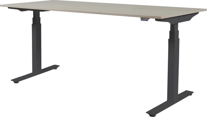 Zit Sta Bureau - Plus Elektrisch 180x90 kers-zwart frame