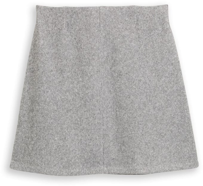Tom Tailor - Comfortabele rok in gemêleerde look - Maat 46 - medium silver grey melange