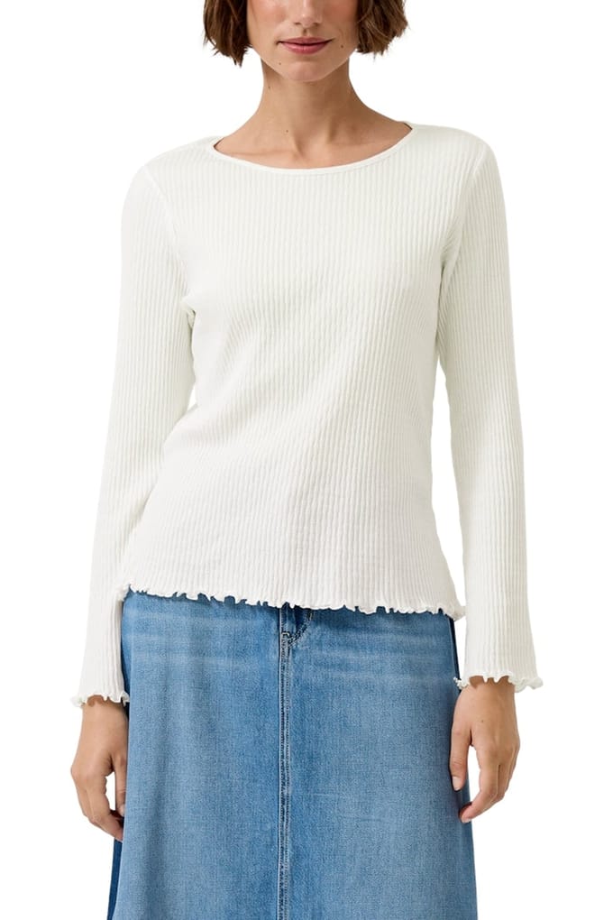 s.Oliver T-shirts Offwhite Taglia: 40 | Maglie a manica lunga Outlet | Donna | Bianco