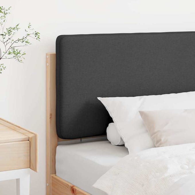vidaXL - Gestoffeerd - hoofdbord - Bruin - en - Donkergrijs - 100 - cm