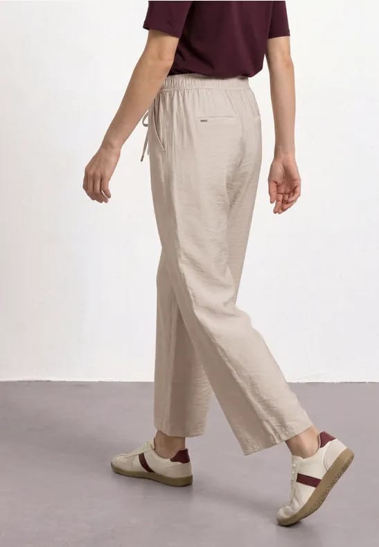 High Waist broek met wijde pijpen in Loose Fit
