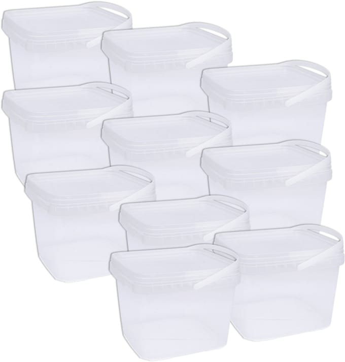 Eurocatch Emmer - Transparant met Deksel - Hersluitbaar - 10x - 2,5L