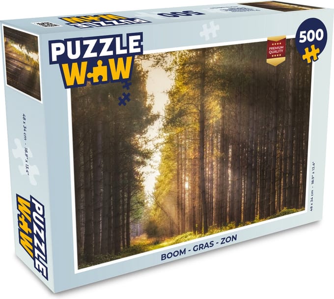 Puzzel Boom - Gras - Zon - Legpuzzel - Puzzel 500 stukjes