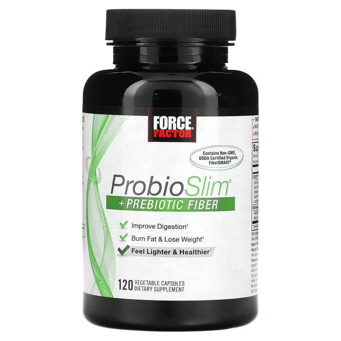 Force Factor, ProbioSlim, + fibres prébiotiques, 120 gélules végétales