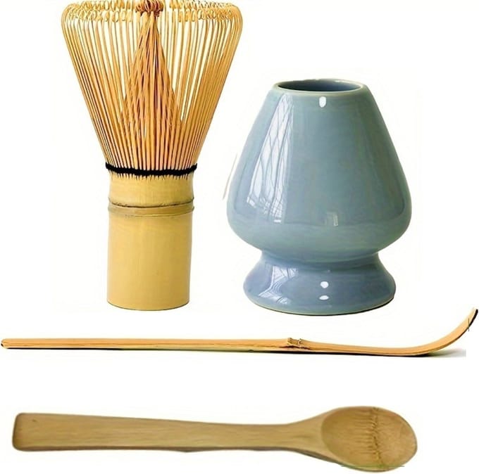 Nivard Matcha Set - Starterkit - Klopper - Matcha Thee Set - Matcha Whisk - Blauw