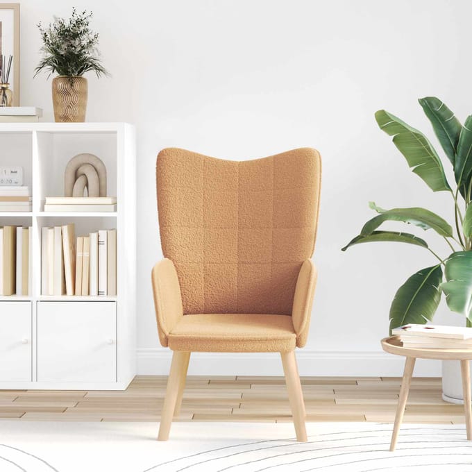 vidaXL - Fauteuil - Beige - 62 - x - 67 - x - 95,5 - cm - Sherpa - Stof