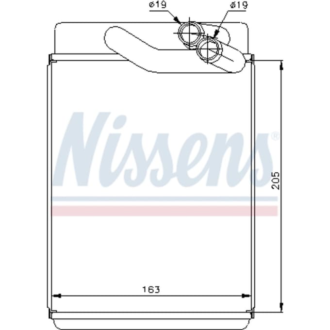 Warmtewisselaar, interieur verwarming NISSENS 77616