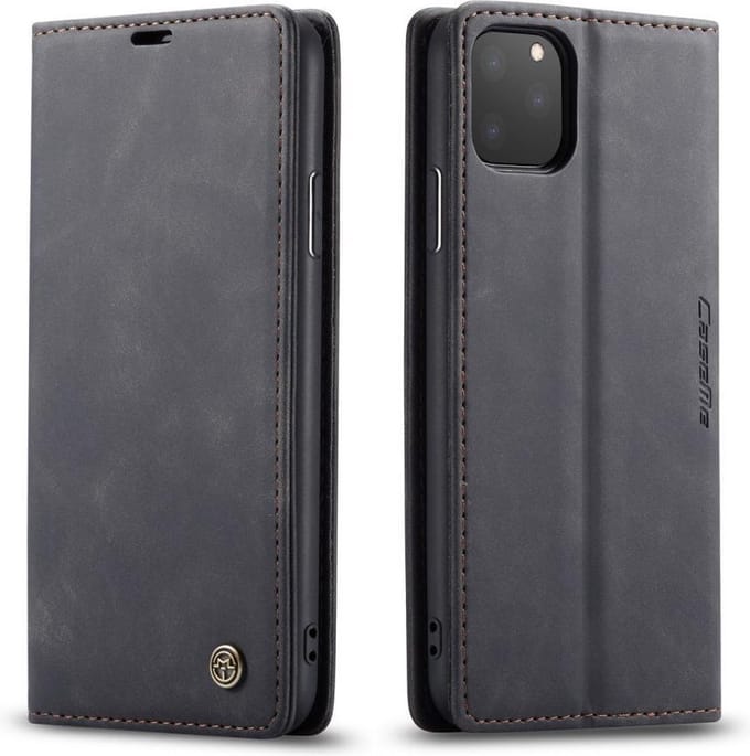 CaseMe Book Case - Geschikt voor iPhone 11 Pro Max Hoesje - Zwart