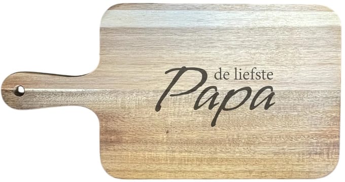 Borrelplank - De liefste papa - serveerplank met handvat - Vaderdag cadeau - cadeautip