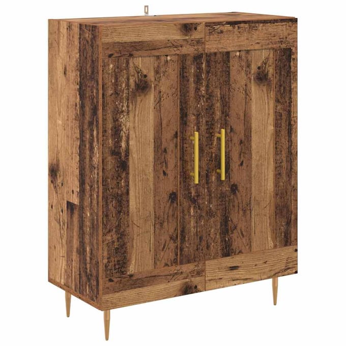 vidaXL Dressoir Oud Hout 69,5 x 34 x 90 cm Gemonteerd hout en ijzer
